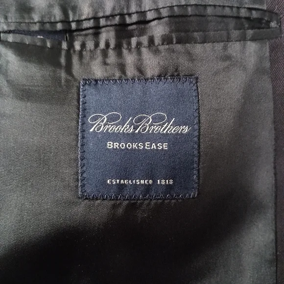 Brooks Brothers BrooksEase Black Wool Mens Blazer 50R - Picture 5 of 15